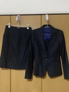 ネイビー スカートスーツ シングルボタン