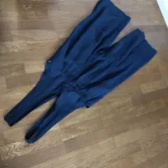 ＆yarnアンドヤーン　リネンサロペット　ネイビー　麻100%