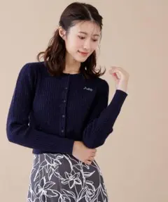 【美品】ラメミニケーブルニットカーディガン JILL BY JILLSTUART