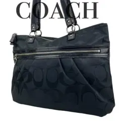 ✨良品　COACH コーチ　トートバッグ　シグネチャー　キャンバス A4収納可