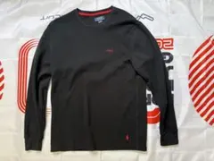 【２回着用】ポロラルフローレン ワッフル ロンT 黒　サイズL