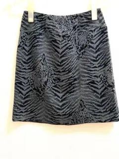 ROSE BUD ゼブラ柄タイトスカート グレー