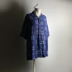 ヨーロッパ 90s 80s オープンカラー シャツ ヴィンテージ 開襟 リネン