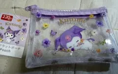 クロミ 刺繍フラットポーチ