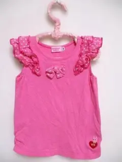 ミキハウス ホットビスケッツ フリルタンクトップ 80cm ピンクのサムネイル