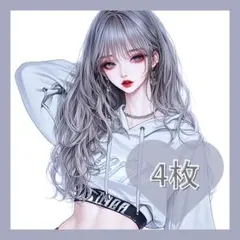 555 オリジナル 人物ステッカー コラージュ 紙もの 雑貨 素材 女の子