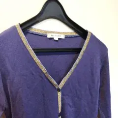 MK KLEIN パープル Vネックカーディガンのサムネイル