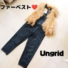 【Ungrid】ラビットファー　ファーベスト　ベージュ　アングリッド キャメル