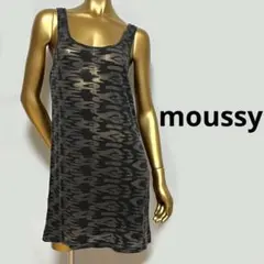 【2920】moussy エスニック柄 ノースリーブ 透けワンピースのサムネイル