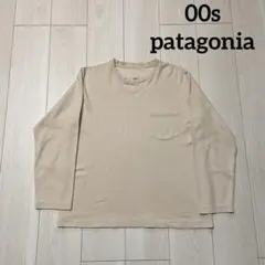 00s patagonia パタゴニア 胸ポケット ロゴ刺繍 カットソー