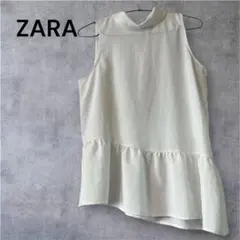 ZARA フリルノースリーブシャツ S 『新品未使用』