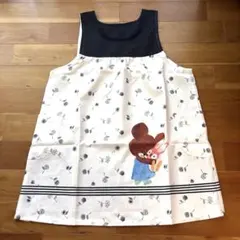 くまのがっこう　モノトーン　エプロン