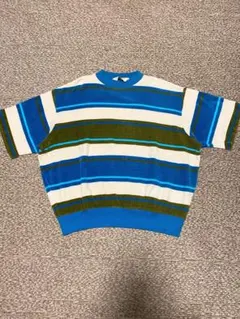 ★好配色‼️ビッグサイズ★タウンクラフト ボーダー パイル 半袖スウェット XL‼️のサムネイル