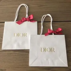 ディオール　ショッパー　ピンクリボン付き　2枚セット
