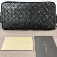 新品同様‼️ 希少 ボッテガヴェネタ 財布 長財布 パイソン ラウンド