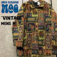 US古着》ヴィンテージ レトロ 総柄 ゴブラン ジャケット/ブルゾン 