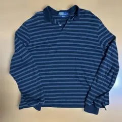 POLO Ralph Lauren ボーダー ロングスリーブ ポロ XL 古着