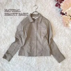 ●ナチュラルビューティーベーシック　ステンカラージャケット（S）カジュアル