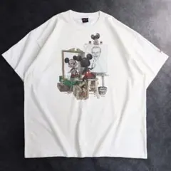 90s USA製 ディズニー ミッキー ノーマンロックウェル Tシャツ 2XL 