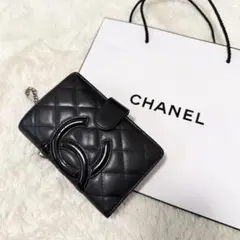 【CHANEL】カンボンライン 二つ折り財布 ミドル コンパクトウォレットのサムネイル