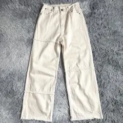 AZUL BY MOUSSY アズール ワイドデニム バギーパンツ カットオフ