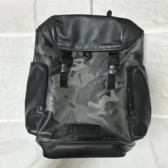 COACH レンジャー バックパック カモフラ ダブルポケット PVC レザー 
