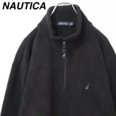 【ハーフジップ】ノーティカ フリースジャケット 刺繍ロゴ プルオーバー Lサイズ