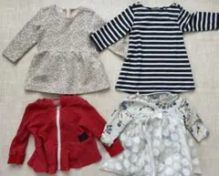 ベビー子供服　女の子　80cm 12M-18M 4枚　くすみカラー　ハッカベビー