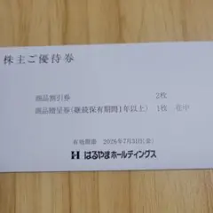 はるやまホールディングス株主優待券