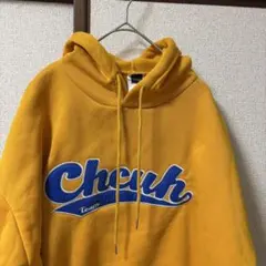 chcuh パーカー　トレーナー　イエロー　プルオーバー　スウェット　春秋