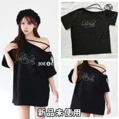 ダーリッチ darich ワンショルダーグラフィックビッグTシャツ BLK