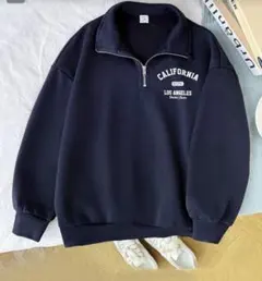 SHEIN ティーンズ　ハーフジップスウェット　トレーナー