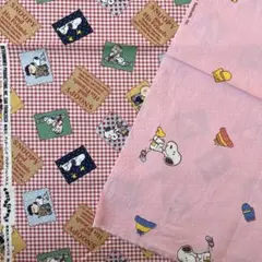 スヌーピーハギレ2枚セット