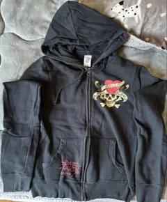 Ed Hardy スカルとバラ パーカー - メルカリ