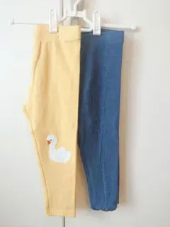 NEXT レギンス 2枚 98cm（2-3歳） 白鳥 ブルー 女の子