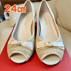 ウェッジソール　夏パンプス 24cm バニティービューティー