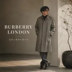 BURBERRY LONDON ロングコート　キュプラ　ブラック　刺繍あり【8】 BURBERRY LONDON ロングコート キュプラ ブラック 刺繍あり【8