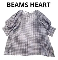 BEAMS HEART ビームスハート チェック柄 ブラウス