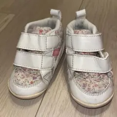 asicsフラワープリント ベビーシューズ ホワイト12.0