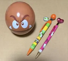 USJ スーパーマリオ　丸缶　ボールペン　キティシャーペン