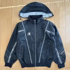 00s Champion Y2K ナイロン　フーデッドジャケット