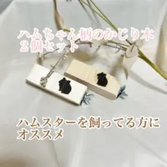ハムちゃん柄のかじり木 2個セットのサムネイル