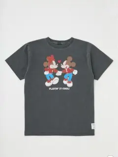 【新品未開封】Disney ×moussy前後アート ミッキー＆ミニー レトロTのサムネイル