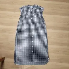 無印良品　ギンガムチェックワンピース　M