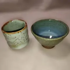 【匿名配送】陶器 ぐい呑 2種