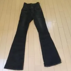 EMODA ハイウエスト フレアデニムパンツ