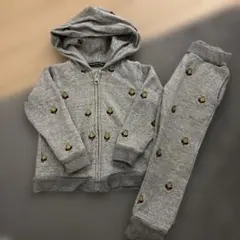 ヒスミニ 刺繍 セットアップパーカー