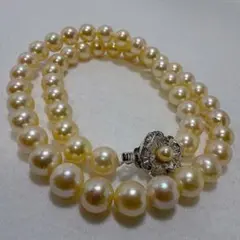 SILVER金具 あこや真珠 パール ネックレス 8.0mm～8.5mm