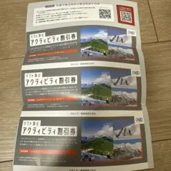 最新　日本駐車場開発　アクティビティ割引券 2026年　3枚