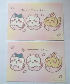 ちいかわらんど　ノベルティー　ポストカード　ハチワレ　うさぎ